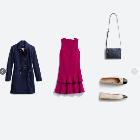 NWT STITCH FIX PINK RUFFLE DRESS - OLIVE & J - Picture 4 of 4